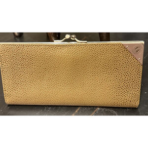 Renoma Paris Leather Flap Bifold Kisslock Long Wallet France